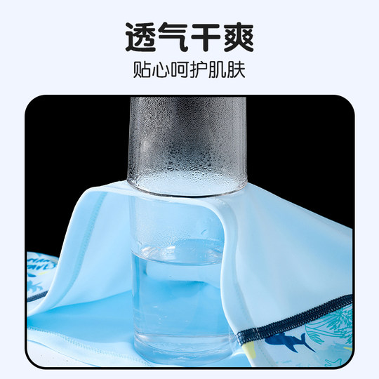 回力儿童泳衣男童分体中大童2025新款男孩青少年双层泳裤泳衣套装