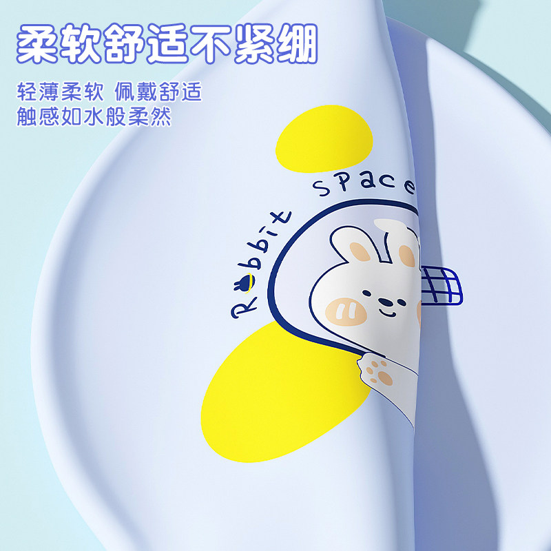 卡通防水不勒头男童硅胶游泳帽帽子 金格尔运动泳帽