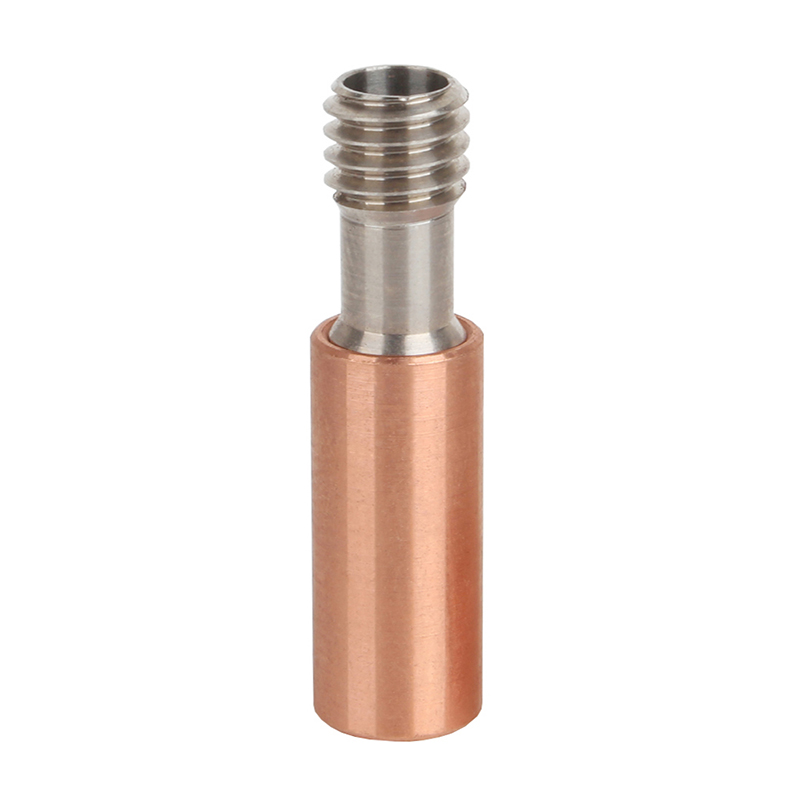 3D打印机配件 双金属直通喉管 CR10钛合金红铜喉管 M6螺纹直径7MM - 图0
