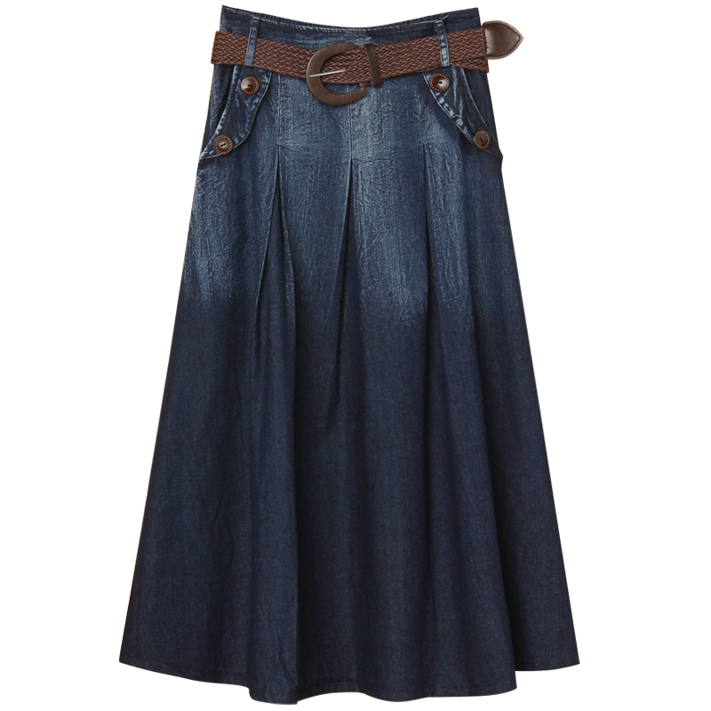 中长款夏秋高腰a字长款大码半身裙 特尚莱菲半身裙