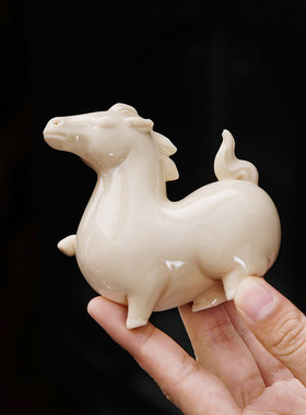 创意陶瓷唐小马茶宠茶桌摆件茶玩