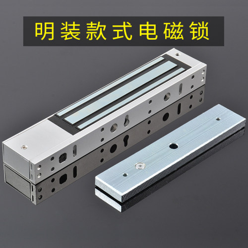 门禁磁力锁电磁锁180/280kg信号延时防水木门防火门暗装磁力锁12V - 图0