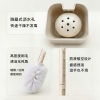 Wall-mounted long-handled toilet brush with no holes and no dead ends