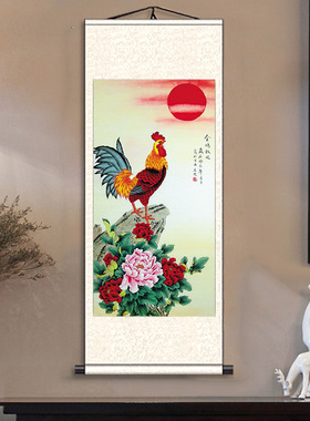 大公鸡画富贵如意吉祥金鸡国画