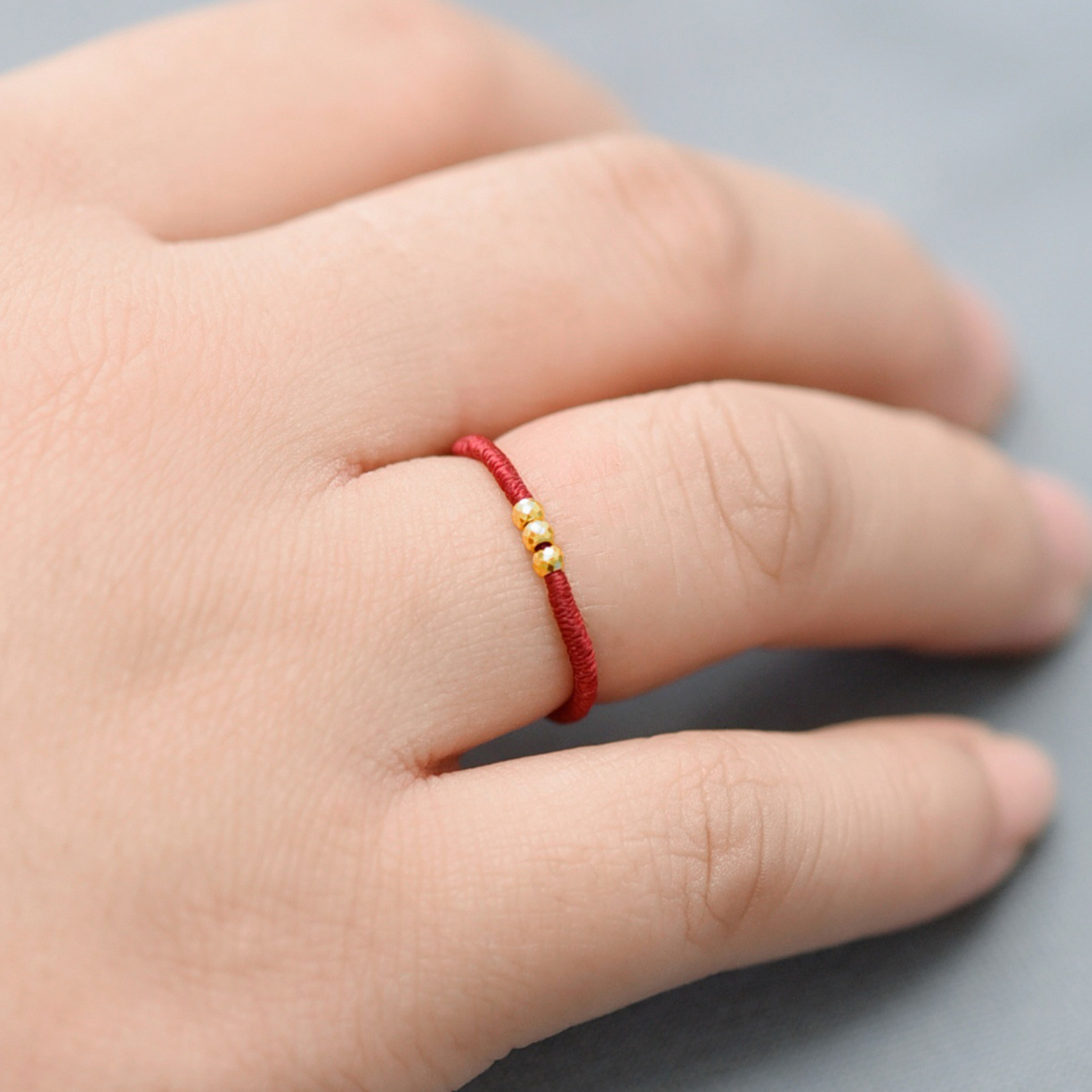 足金999转运珠黄金蹦迪珠戒指纯手工编织精致尾戒高级感小众设计,淘宝优惠券,粉丝福利购,淘宝优惠卷