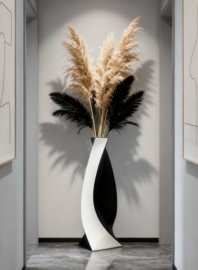 现代简约陶瓷大花瓶摆件客厅