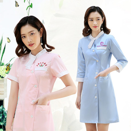 半永久韩版修身导医服装美容师工作服美容院春夏装美容服