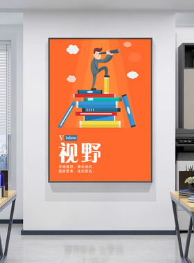 办公室励志壁画标语挂画企业文化办公室接待室走廊背景墙装饰画