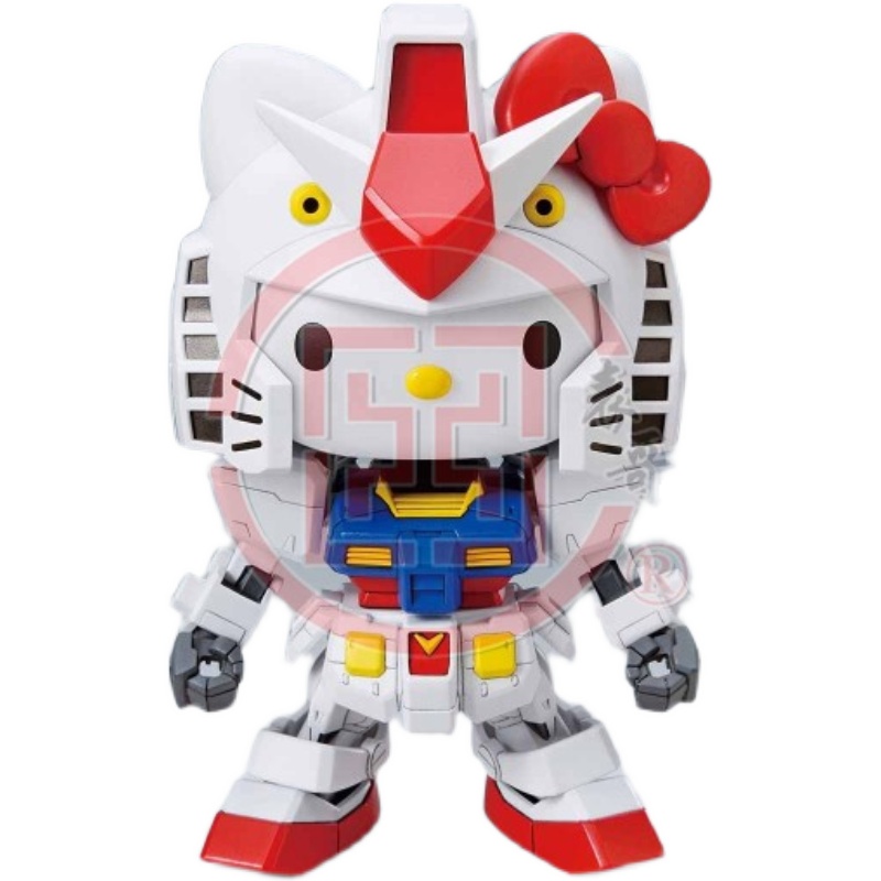 现货日本万代 SDEX HelloKitty RX-78-2元祖高达凯蒂猫拼装-图3