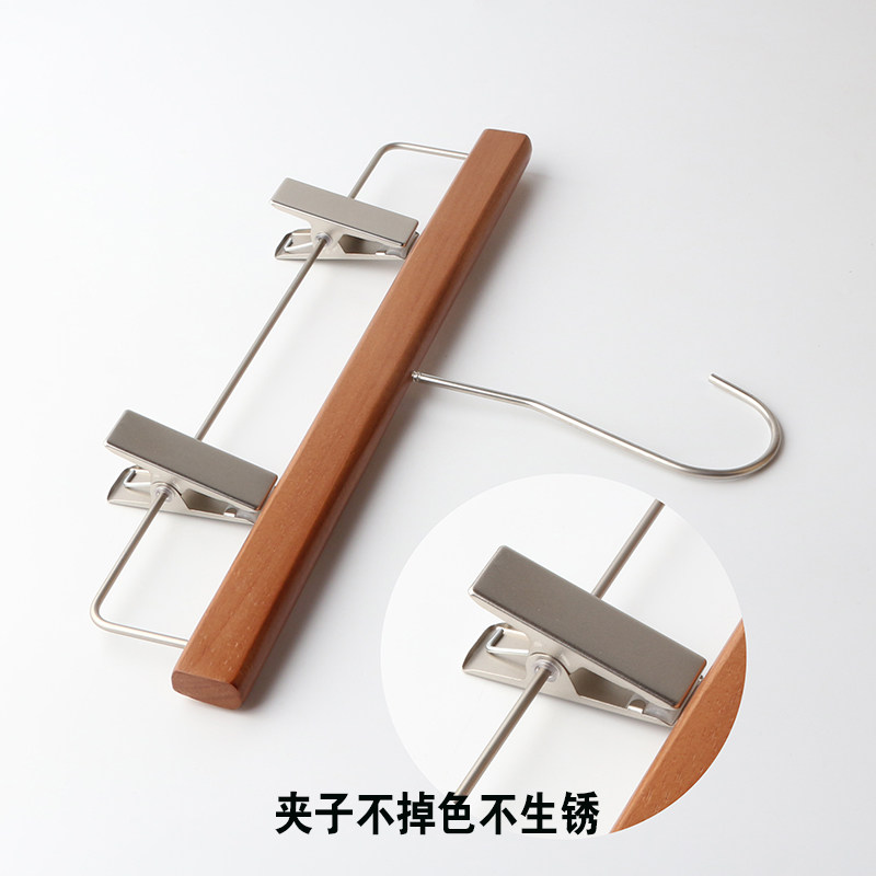 服装店专用实木胡桃色衣架宽肩复古无痕防滑男女大衣衣挂撑子裤架,淘宝优惠券,粉丝福利购,淘宝优惠卷
