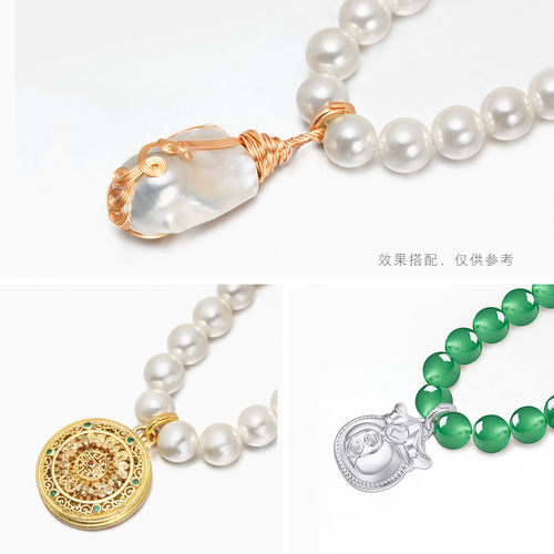 925纯银diy开口圈银饰配件吊坠挂件卡扣珍珠项链活口连接环圆圈扣 - 图0