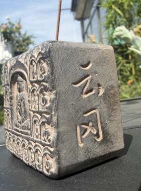 非遗云冈石窟千佛镇纸香插摆件