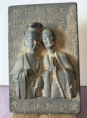 中式复古麦积山121窟砖雕摆件