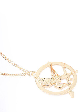 原单影视游戏饥饿热卖外贸立体坠吊欧美项链周边鸟双面嘲笑