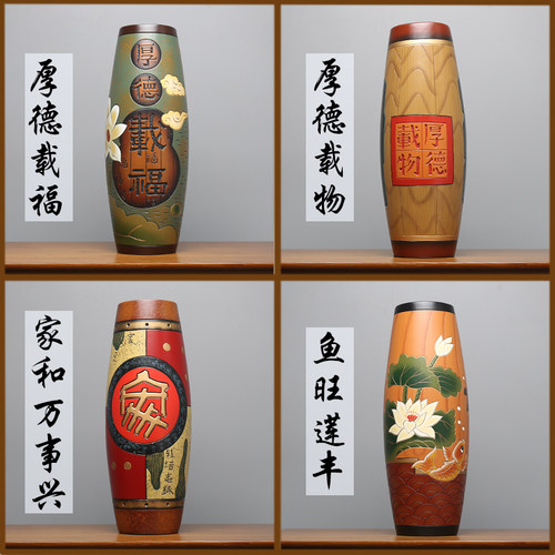 新中式陶瓷老板办公室摆件博古架隔断装饰品创意玄关书柜小工艺品 - 图1