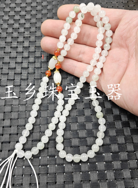 天山翠圆珠玉石挂件绳6毫米