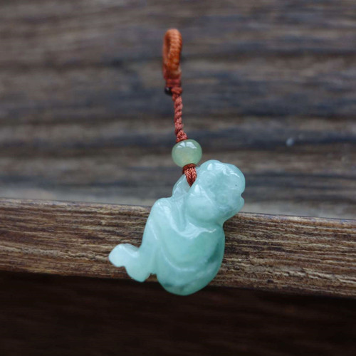 翡翠生肖小滴溜小提溜 DIY饰品玉吊坠小猪兔羊虎马狗龙鼠猴蛇鸡牛 - 图1