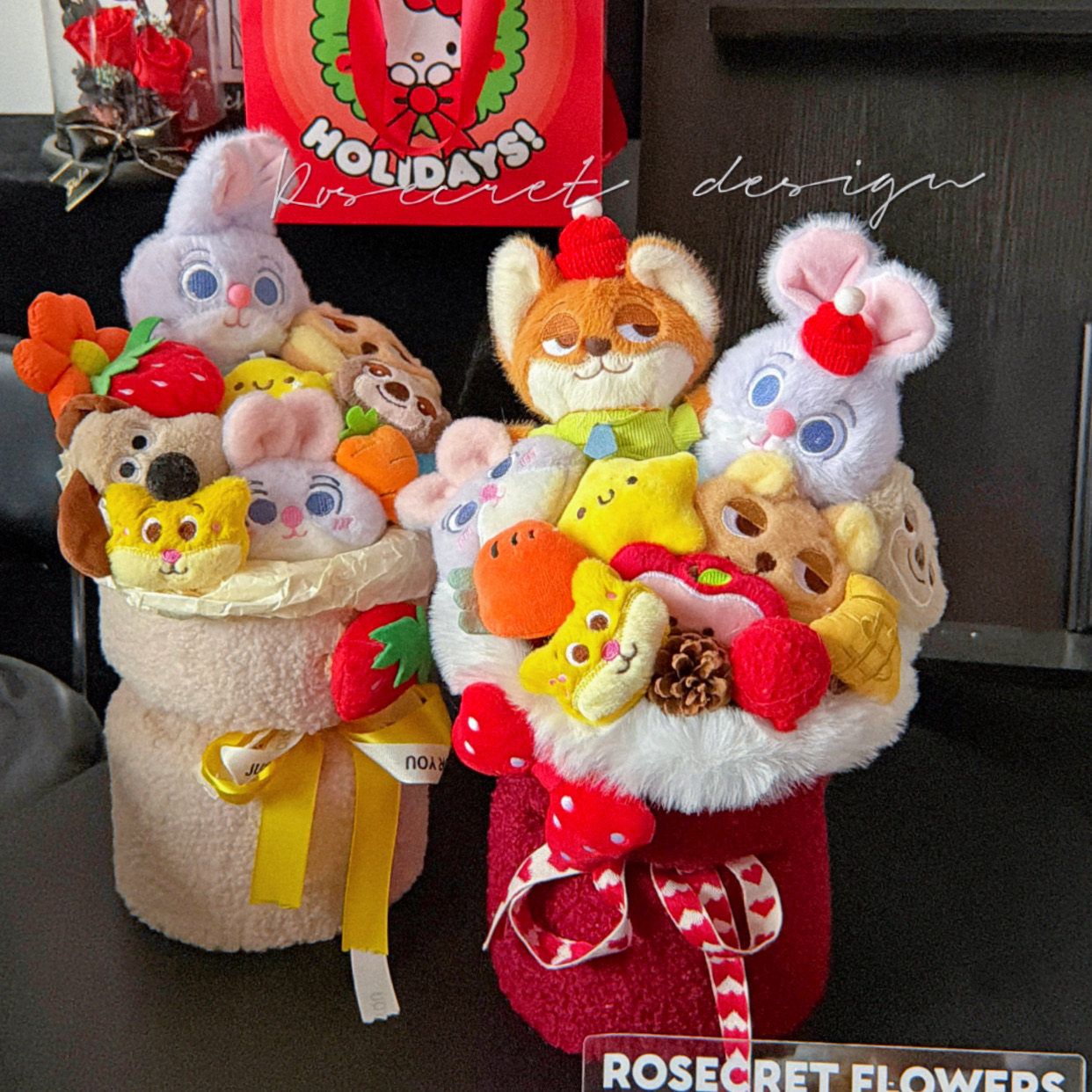 尼克狐玩偶花束疯狂动物城朱迪卡通花创意新年礼物送女友情人节,淘宝优惠券,粉丝福利购,淘宝优惠卷