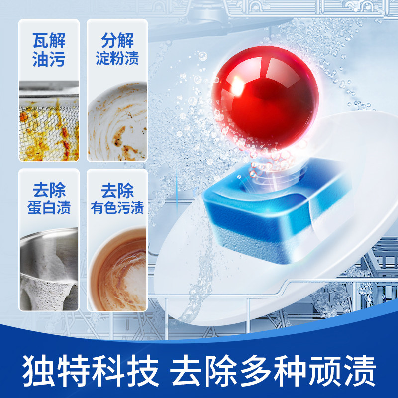 Finish multi-effect block for dishwashers