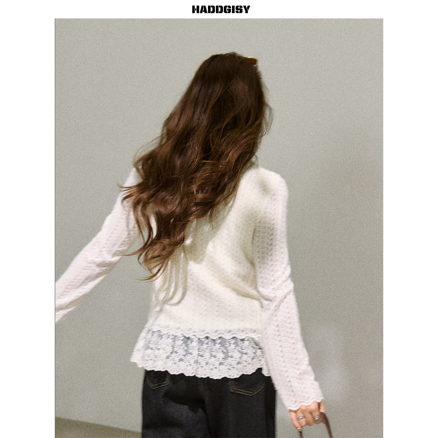 曾小咸大码女装 胖mm白色蕾丝长袖内搭t恤上衣洋气高级感2025新款,淘宝优惠券,粉丝福利购,淘宝优惠卷