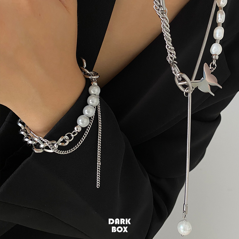 DARK BOX暗盒反光珠手链2021新款钢圈手链个性小众创意欧美手饰-图0