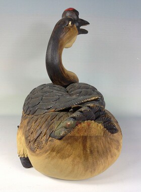 客厅书房招财摆件鹅公鹅母