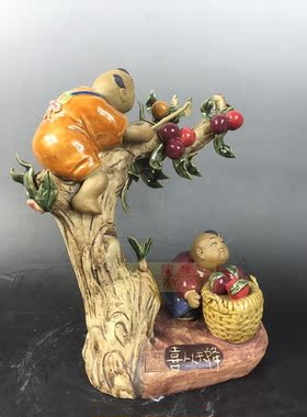 客厅童趣摆件喜从天降