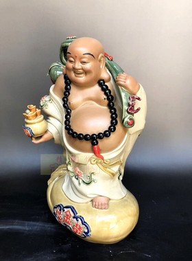 石湾公仔摆件布袋佛招财如意