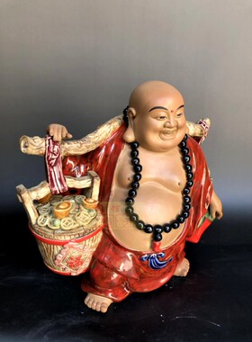 石湾公仔招财摆件满桶金福寿佛