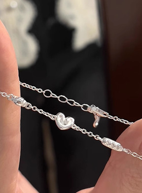 面包脑袋甜甜圈手链女百搭时尚爱心碱水结华夫饼手饰ins网红手饰