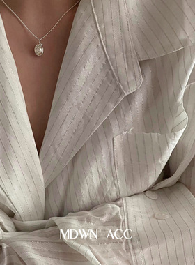 豆荚形仿珍珠项链女时尚气质S925镀银韩版简约锁骨链ins文艺毛衣