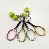 Tennis Racket Bag Pendant Plastic Mini Tennis Racket Key Button Small Ornament Sports Fan Souvenir School Gift