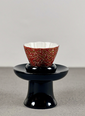 大漆工艺品盏托福州漆器