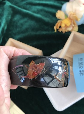 日本漆器蝴蝶和服饰品古董手镯