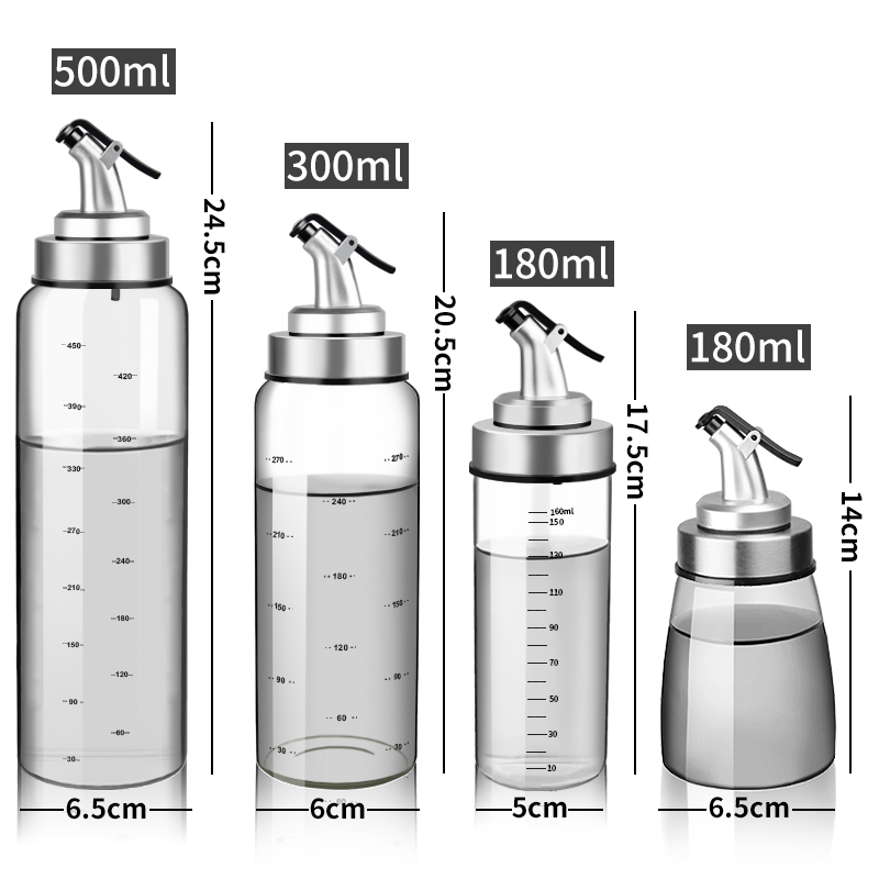 大号密封防漏油壶油瓶油醋壶玻璃高硼硅耐热耐高温调料瓶厨房用品-图1