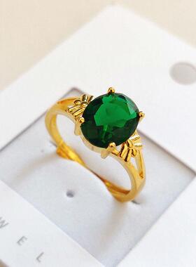 越南沙金红宝石戒指可调节