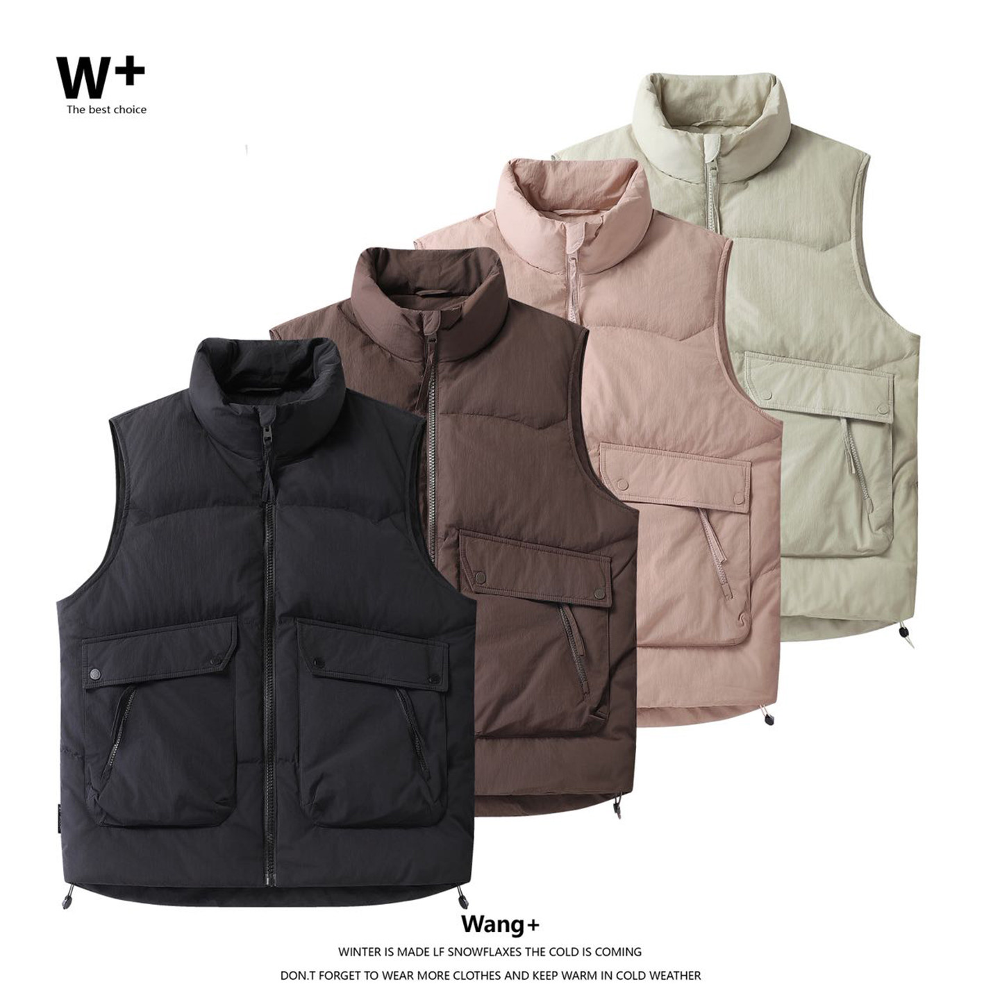 冬季美式潮流工装无袖羽绒马甲男女同款宽松休闲百搭立领户外上衣,淘宝优惠券,粉丝福利购,淘宝优惠卷