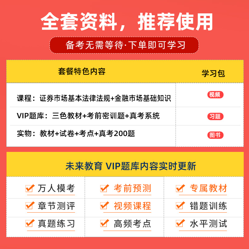 【不过重修】2024年证券从业资格证考试教材真题试卷VIP视频课程题库软件考前预测证券投资基金金融市场基础知识法律法规2023官方-图2