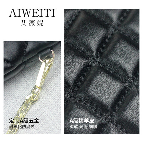大容量高端女士真皮手拿包女包2026新款手抓包气质手包羊皮链条包 - 图0