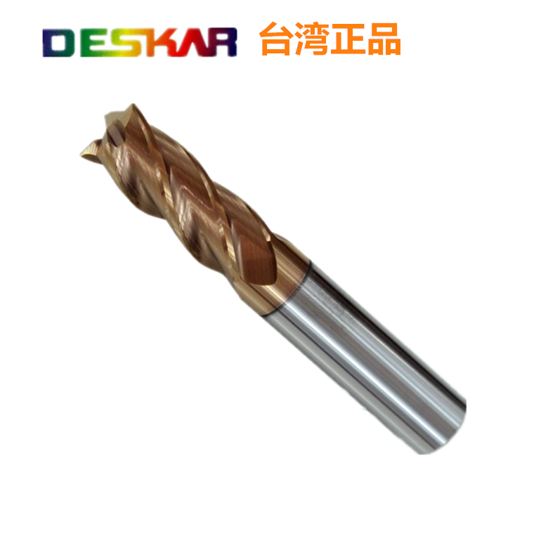 DESKAR戴斯卡60度钨钢涂层立铣刀CNC硬质合金4刃平底立铣刀1-20mm