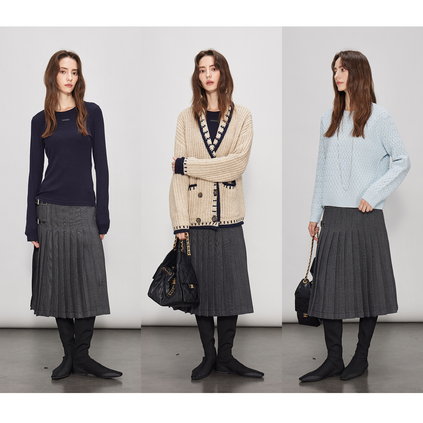 【所有姐姐的衣橱直播间】3ONE磨毛羊毛混纺裙裤/格纹长短百褶裙,淘宝优惠券,粉丝福利购,淘宝优惠卷