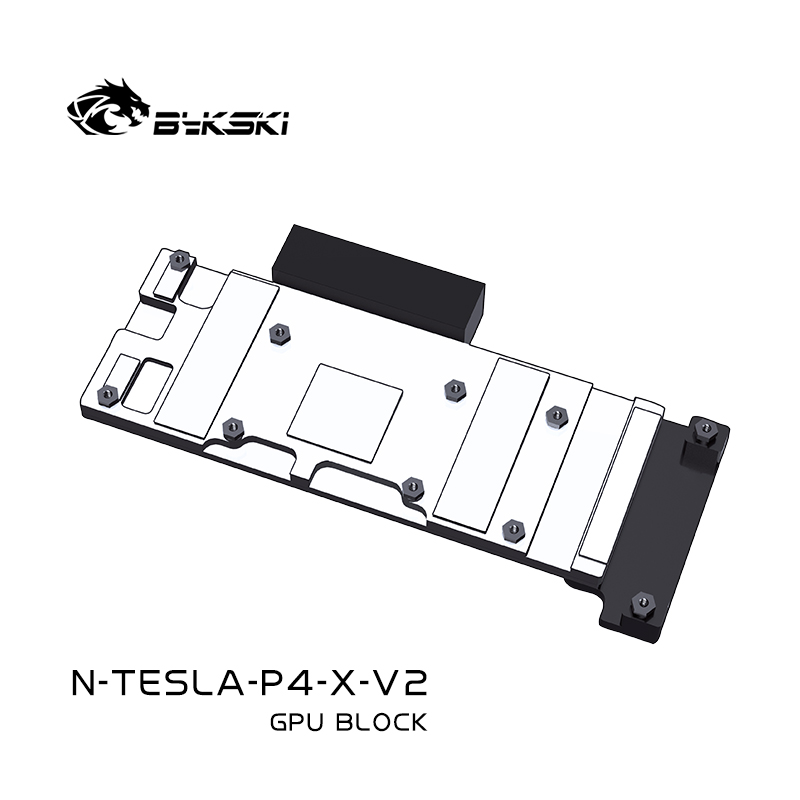 Bykski N-TESLA-P4-X-V2 显卡水冷头 全金属结构 TESLA P4 - 图0
