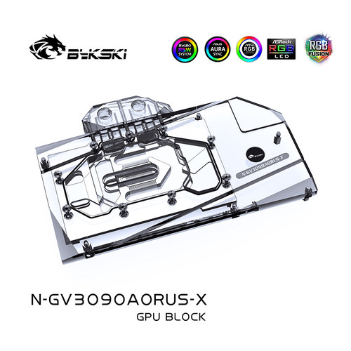 Bykski N-GV3090AORUS-X 显卡水冷头 技嘉 RTX3090 AORUS 24G散热 - 图3