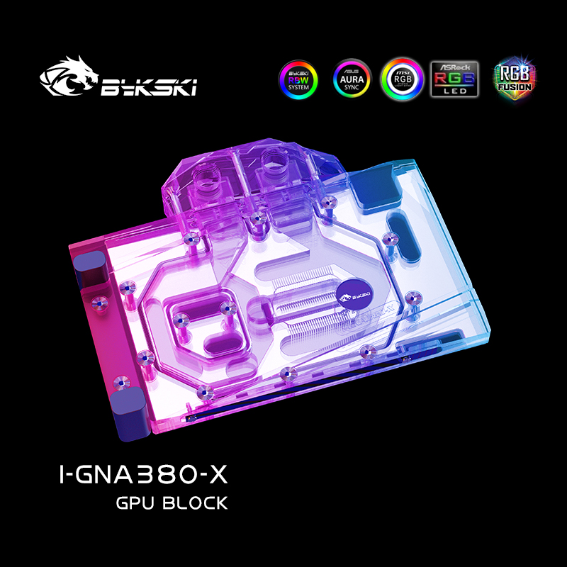 Bykski I-GNA380-X 显卡水冷头GUNNIR Intel Arc A380 Photon 6G - 图2