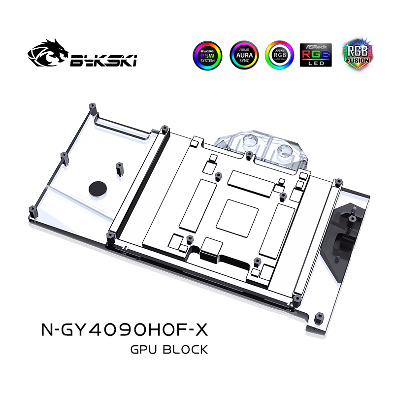 Bykski N-GY4090HOF-X显卡水冷头影驰 RTX 4090 HOF OCLAB Plus-图0