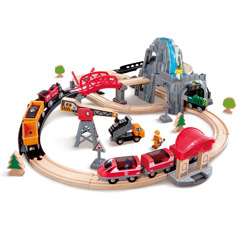 Hape火车轨道隧道穿山套装3岁+智能声光运输套男女孩宝宝儿童玩具,淘宝优惠券,粉丝福利购,淘宝优惠卷