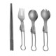 Pure Titanium Picnic Cutlery Cover Camping Folding Portable Fork