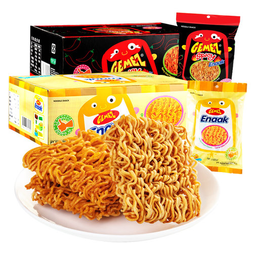 印尼进口Gemez小鸡干脆面火辣整箱装enaak小吃休闲食品零食大礼包 - 图3