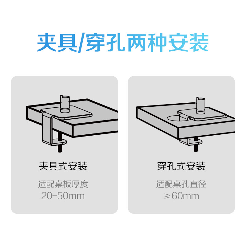 AOC AM400显示器支架电脑屏幕机械臂壁挂双屏可升降伸缩保护颈椎 - 图2