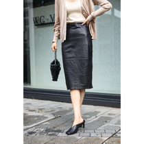 three thousand autumn color cut with knife hand elastic Turkish Napa Sheep piper factory Helmut camper half skirt BK1096